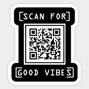 Good Vibes QR Code Sticker